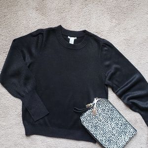 Black slightly sparkly sweater